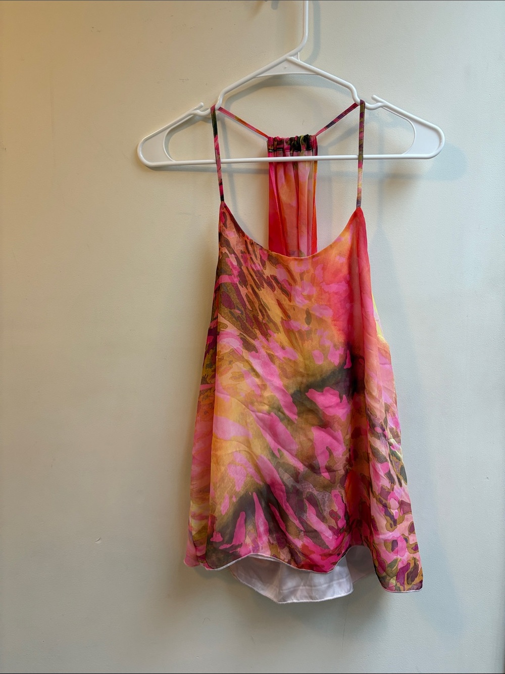 Jennifer Lopez Pink Orange Multi-Color Printed Camisole
